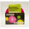 Image 1 : 10" SOLAR POWER OUTDOOR LANTERN PINK