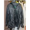 BLACK DANIER BUTTON-UP LEATHER JACKET -