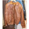 Image 1 : SUBO LIGHT BROWN SPLIT-LEATHER BOMBER
