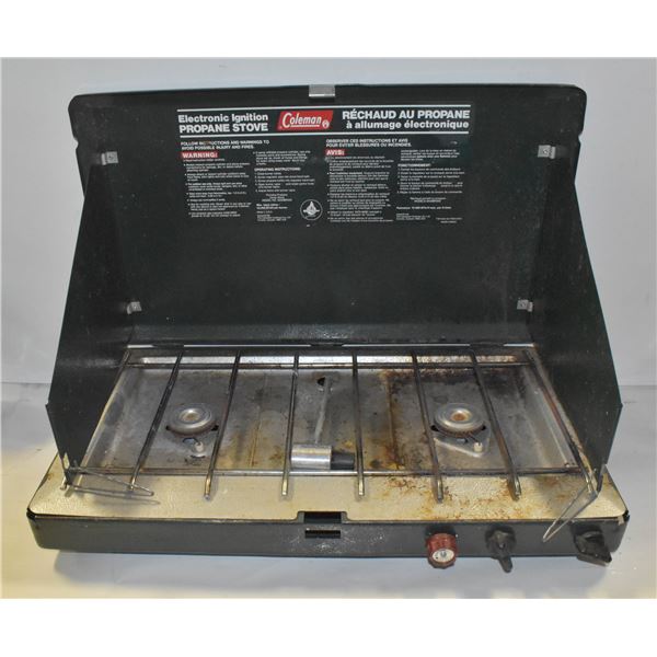Coleman Camp Propane Stove – 2-Burner, 22,000 BTU, With WindBlock Panels & InstaStart Ignition