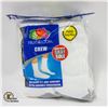 Image 1 : MENS WHITE CREW SOCKS,12-16 SIZE,6-PACK