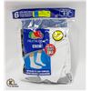 Image 1 : WHITE CREW SOCKS,6-12 SIZE,6-PACK,FRUIT OF THE