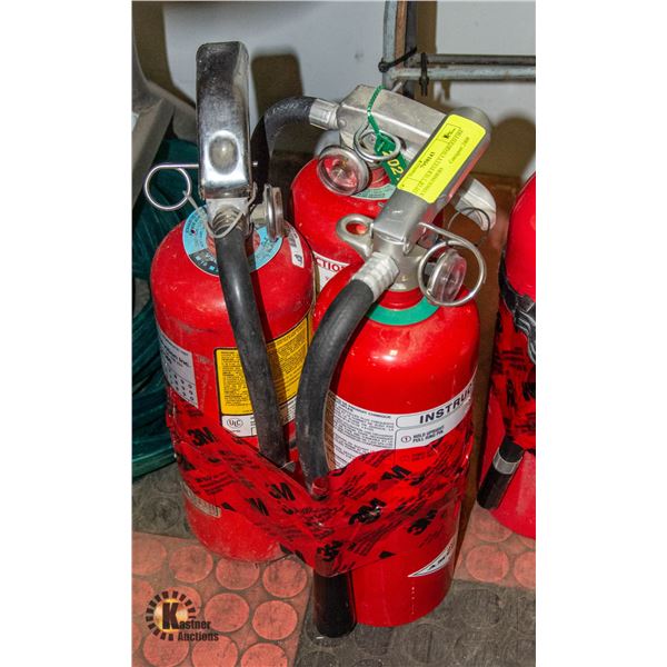 LOT OF 3 5LB FULLY CHARGED FIRE EXTINGUISHERS