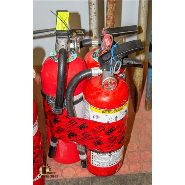 LOT OF 3 5LB FULLY CHARGED FIRE EXTINGUISHERS