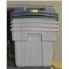 BUNDLE OF 4 RUBBERMAID HINGED LID ROUGH