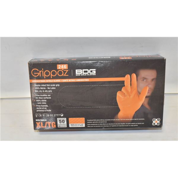 GRIPPAZ BDG DISPOSABLE GLOVES SIZE XLG