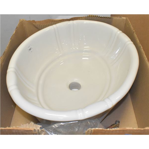 UNUSED WHITE SINK BASIN