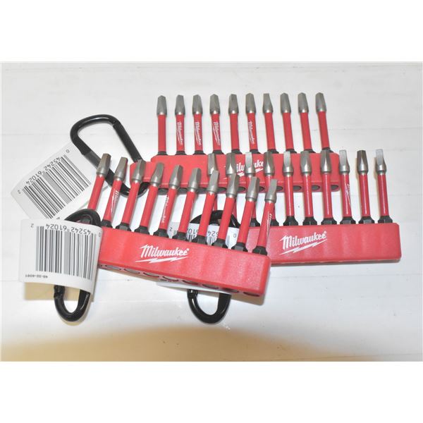 3 PACK OF MILWAUKEE SCREWDRIVER BITS