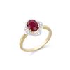 Image 2 : 14KT Yellow Gold 1.50ct Ruby and Diamond Ring