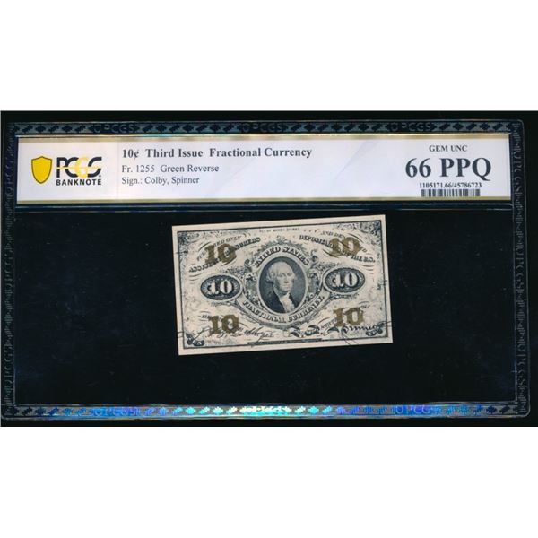10 Cent Third Issue Fractional PCGS 66PPQ