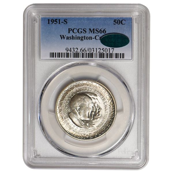 1951-S Washington Carver Commemorative Half Dollar PCGS MS66 CAC