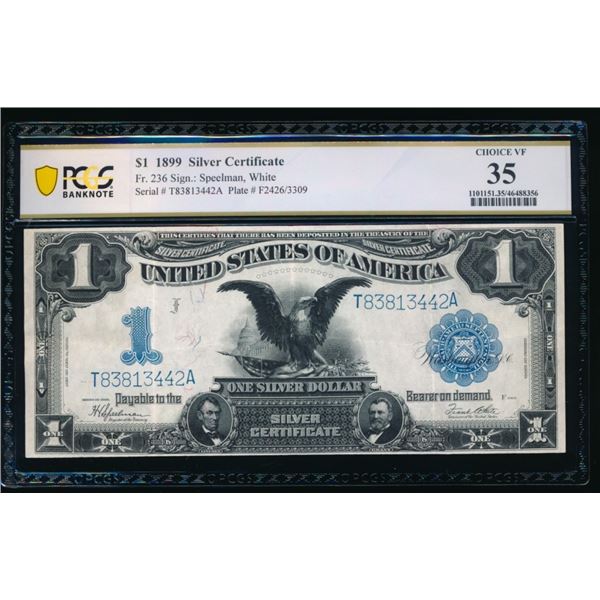 1899 $1 Black Eagle Silver Certificate PCGS 35