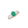 Image 1 : 14KT Yellow Gold 1.10ct Emerald and Diamond Ring