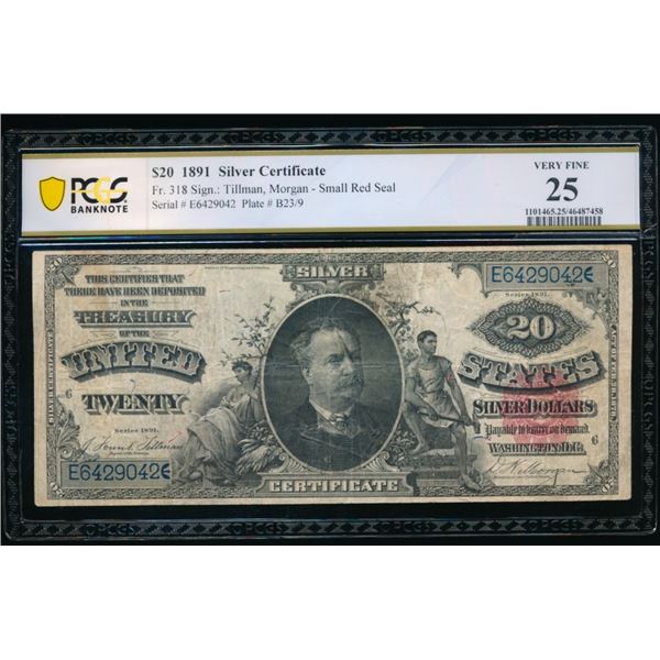 1891 $20 Silver Certificate PCGS 25
