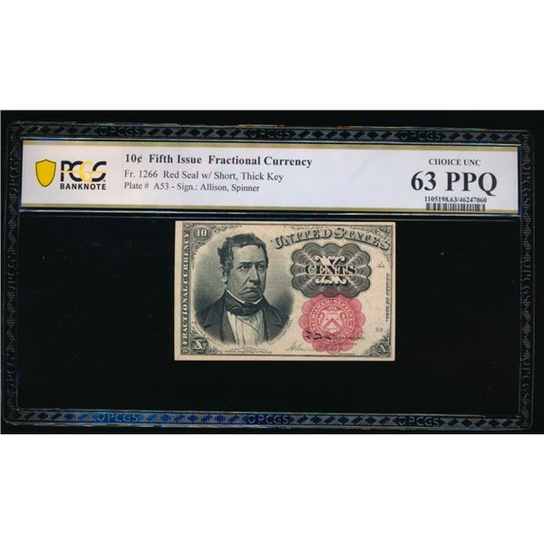 10 Cent Fifth Issue Fractional PCGS 63PPQ
