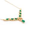 Image 2 : Plated 18KT Yellow Gold 2.90ctw Green Agate and White Topaz Pendant with Chain