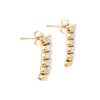 Image 2 : Plated 18KT Yellow Gold 0.12ctw Diamond Earrings