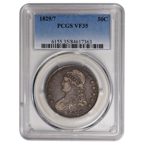 1829/7 Capped Bust Half Dollar PCGS VF35