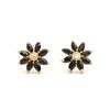 Image 1 : Plated 18KT Yellow Gold 1.63cts Sapphire and Diamond Earrings