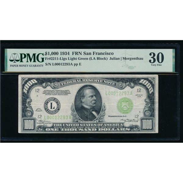 1934 $1000 San Francisco FRN PMG 30