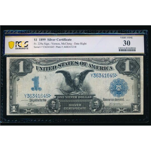 1899 $1 Black Eagle Silver Certificate PCGS 30