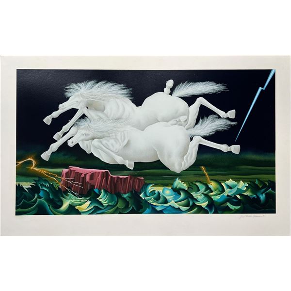 Jose Carlos Ramos Arriving Together Hand Signed Limited Edition Serigraph