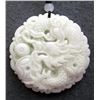 Image 1 : Jade 280cts Real Jade Fortune Dragon Pearl Coins Amulet Pendant