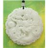 Image 2 : Jade 280cts Real Jade Fortune Dragon Pearl Coins Amulet Pendant