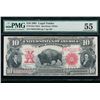 Image 1 : 1901 $10 Bison Mule Legal Tender Note PMG 55
