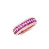Image 2 : 14KT Rose Gold 1.56ctw Ruby and Diamond Diamond Ring