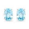 Image 1 : Plated Rhodium 2.40ctw Blue Zircon Earrings
