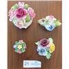 Image 2 : Four Pieces Of Floral Bone China Décor