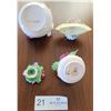 Image 3 : Four Pieces Of Floral Bone China Décor