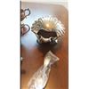 Image 4 : Silver Plated Assortment Of Cream And Sugar Dishes With One Unique Shell Bowl