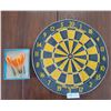 Vintage Woodward's Double-sided Dartboard With Four Darts