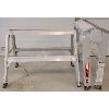 Image 1 : LOT OF 2 - STURDY SAWHORSES / LADDERS - 2 FOOT - ALUM - 300 LB RATING