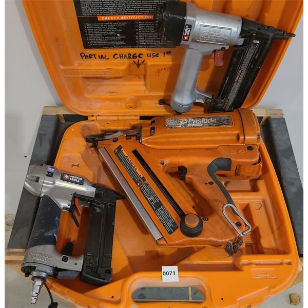 LOT OF 3 - NAILERS - BRAD, FINISHING, ETC