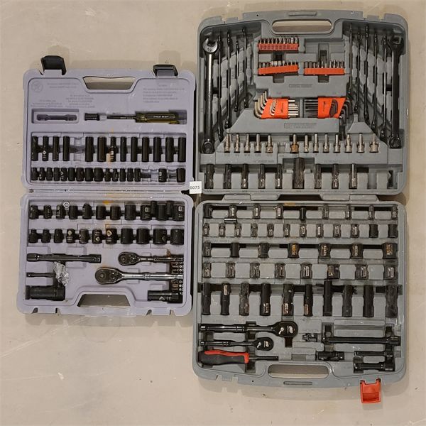 LOT OF 2 - INGERSOL RAND & STANLEY SOCKET SETS - IMP & METRIC