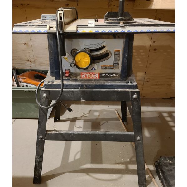 RYOBI 10 INCH TABLE SAW Kidd Family Auctions