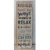 Image 1 : PORCH RULES - WOODEN INSPIRATIONAL SIGN - 12 X 35 INCH