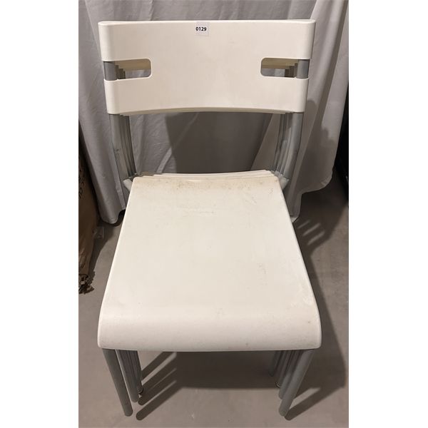 LOT OF 4 - POLY STACKING CHAIRS