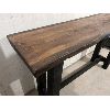 Image 2 : LIVE EDGE WOOD SLAB BAR TABLE W/ RUSTIC LEGS - 21 INCH X 6 FOOT - SEE ALL PICS