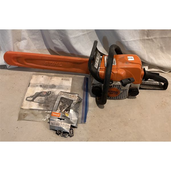 STIHL MS170 CHAIN SAW W/ EXTRA CHAIN 16 INCH BAR WORKING Kidd