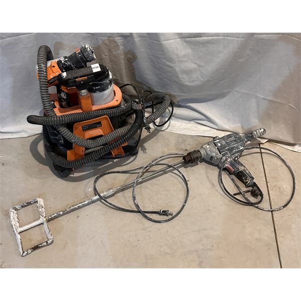 LOT OF 2 - TACKLIFE PAINT SPRAYER & BOSCH DRILL W/ PAINT MIXER - WORKING