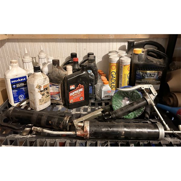 JOB LOT - GREASE / OIL GUNS & SHELF CONTENTS