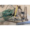 Image 2 : JOB LOT - GARDEN TOOLS W/ WATER HOSE