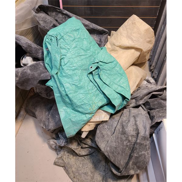 JOB LOT - MISC TARPS - LARGE QTY - VARIOUS SIZES