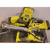 Image 1 : LOT OF 3 - RYOBI BELT SANDER, JIG SAW, GREASE GUN W/ BATTERY & CHARGER - WORKING 