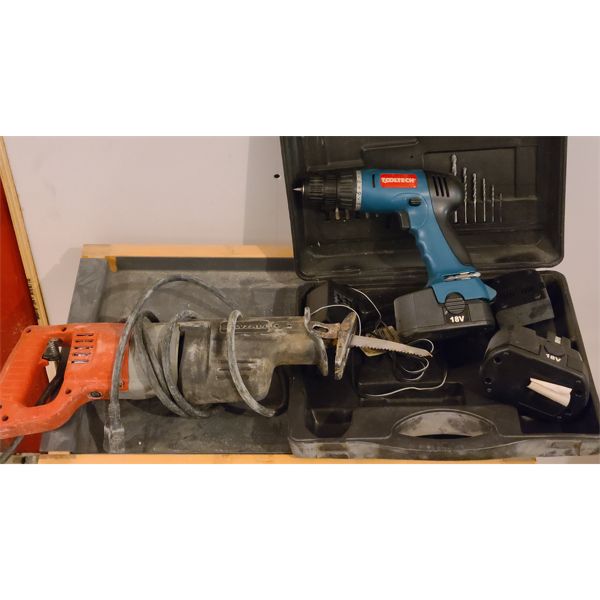 LOT OF 2 - SAWZALL & RYOBI DRILL