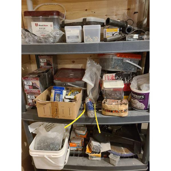JOB LOT - MISC SCREWS & NAILS